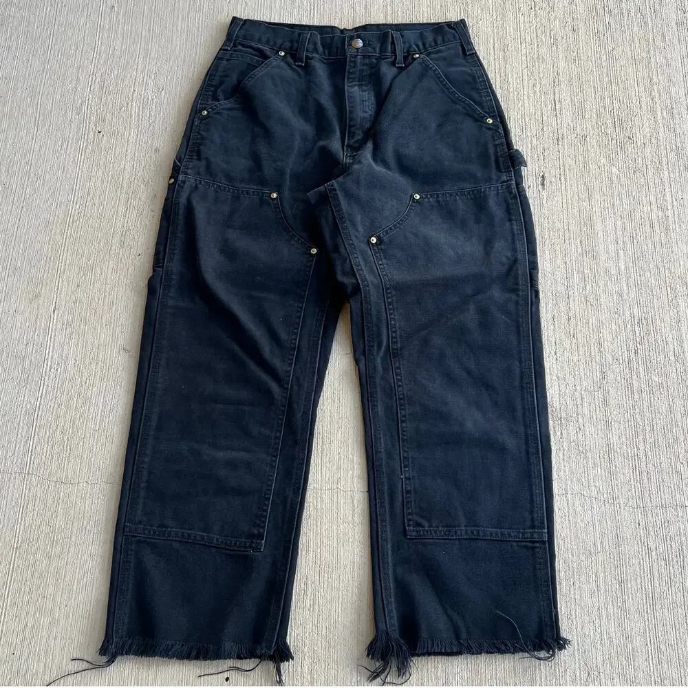 Carhartt B01 BLK black double knee work wear carpenter pants
